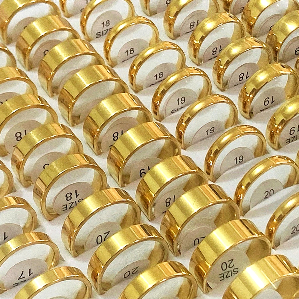 wholesale 60pcs 4/6/8mm gold band ring fashion stainless steel charm women men gifts jewelry
wholesale 60pcs 4/6/8mm gold band ring fashion stainless steel charm women men gifts jewelry