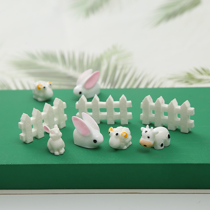 20pcs Components Style Cute Rabbit Easter Decoration Miniature Fence Dairy Cow Hare Animal Figurine Resin Craft Mini Bunny Garden Ornament
20pcs Components Style Cute Rabbit Easter Decoration Miniature Fence Dairy Cow Hare Animal Figurine Resin Craft Mini Bunny Garden Ornament