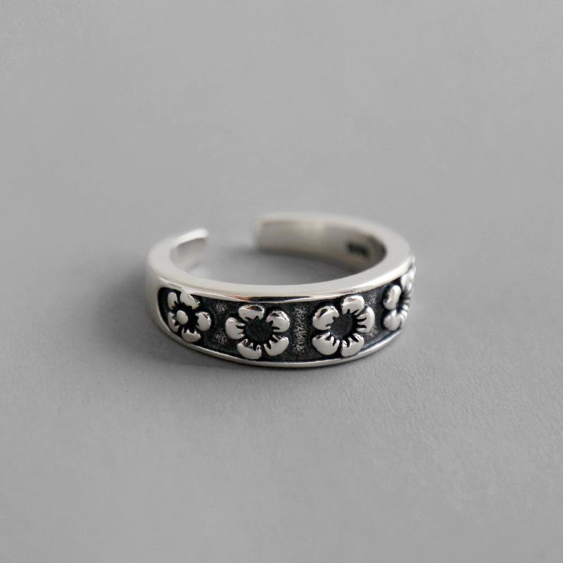Cluster Rings Korean Version Real 100% S925 Sterling Silver Ring Niche Retro Flower Personality Wild Female Woman Tail Joint
Cluster Rings Korean Version Real 100% S925 Sterling Silver Ring Niche Retro Flower Personality Wild Female Woman Tail Joint