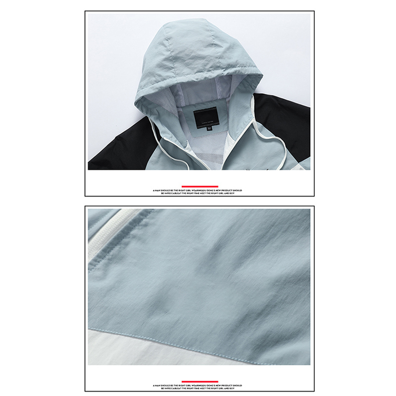 Spring Unisex Jacket Outer Fashion Sweatshirt Hoodie Men's Clothes Asian Size Hoodie Long Sleeve Autumn Sports Zip Trench Windbreaker