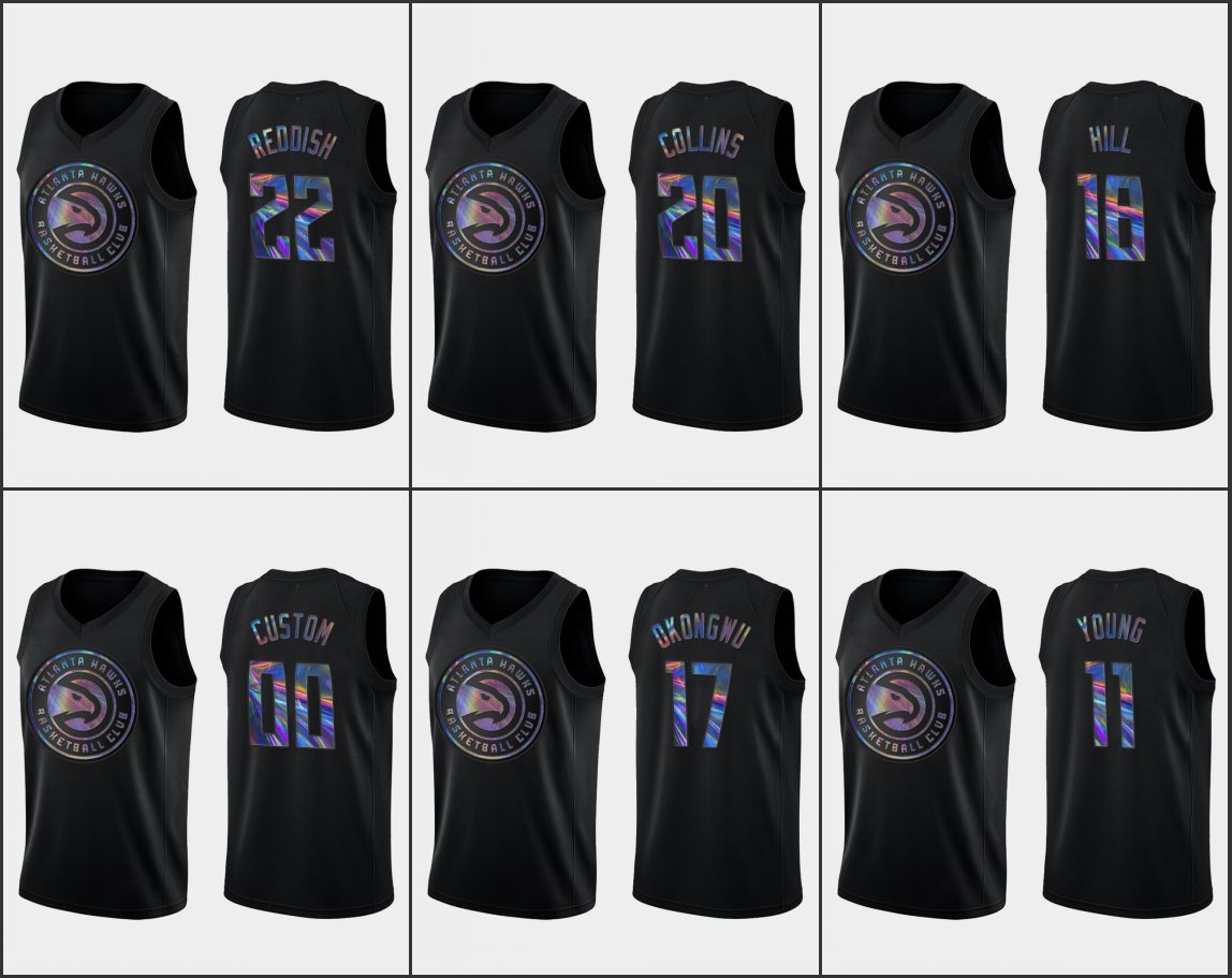 AtlantaHawksMen Trae Young John Collins Cam Reddish Onyeka Okongwu Solomon Hill Custom Black Iridescent Holographic Limited Edition Jersey
AtlantaHawksMen Trae Young John Collins Cam Reddish Onyeka Okongwu Solomon Hill Custom Black Iridescent Holographic Limited Edition Jersey
