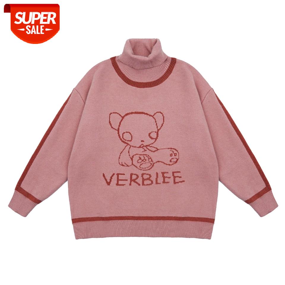 2020 Turtleneck Knitted Sweater Men Women Hip Hop Streetwear Patchwork Bear Printed Pullover Sweater Oversize Men Tops Clothing #Qt2p, White;black
2020 Turtleneck Knitted Sweater Men Women Hip Hop Streetwear Patchwork Bear Printed Pullover Sweater Oversize Men Tops Clothing #Qt2p, White;black