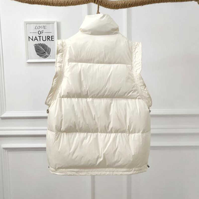 SEDUTMO Winter Duck Down Vest Women Ultra Light Oversize Waistcoat Autumn Casual Short Pocket Jacket Slim Parkas ED1317 210819