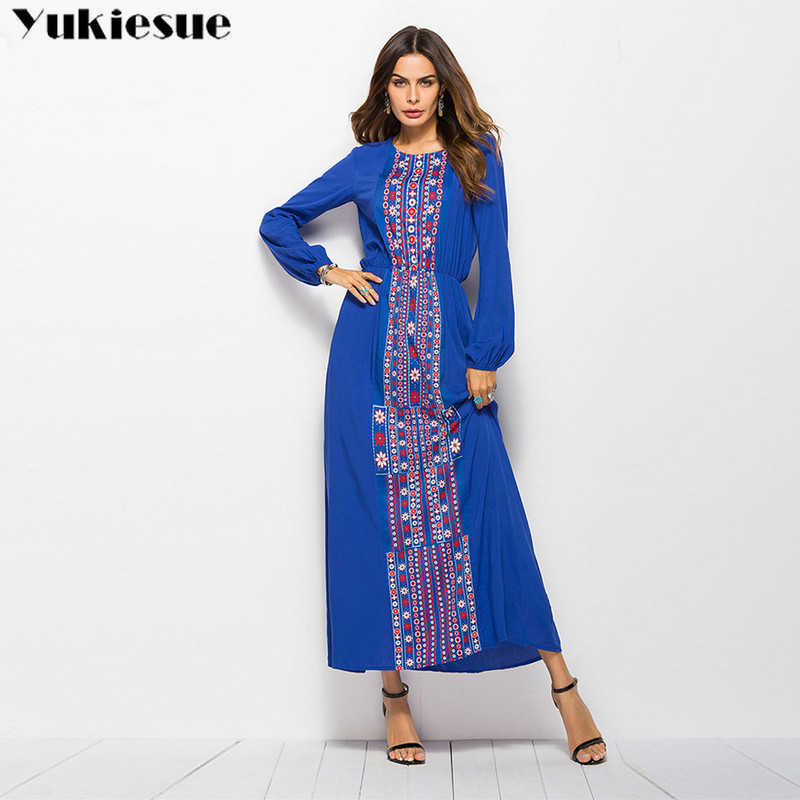 Vintage women dress Print long sleeve bohemia vestidos party year maxi women's es 210608, Black
Vintage women dress Print long sleeve bohemia vestidos party year maxi women's es 210608, Black