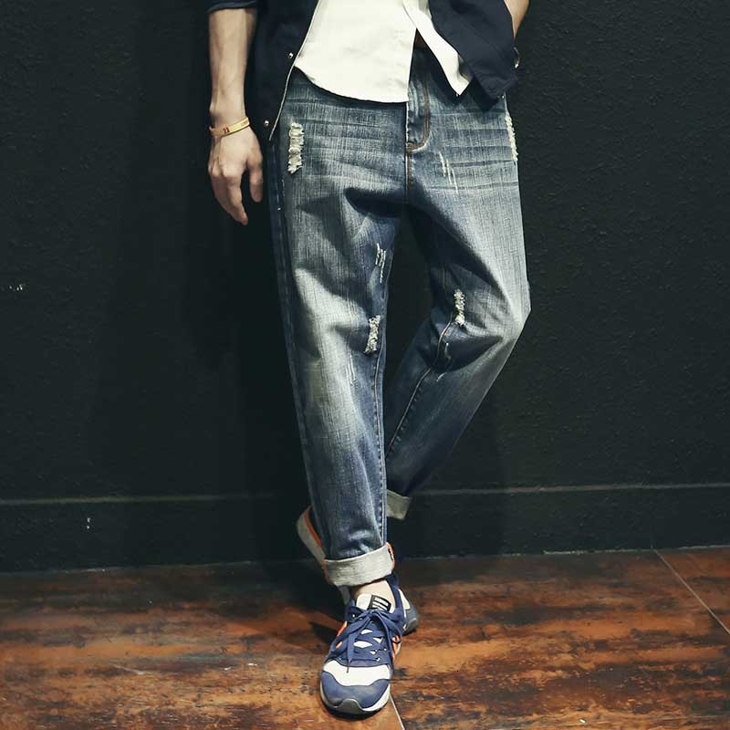 2021 New Mode Mens Jeans Ripped Man Denim Cotton Loose Rows Harem Pants Breeze Vintage Men's Wears Vpbd, Blue
2021 New Mode Mens Jeans Ripped Man Denim Cotton Loose Rows Harem Pants Breeze Vintage Men's Wears Vpbd, Blue