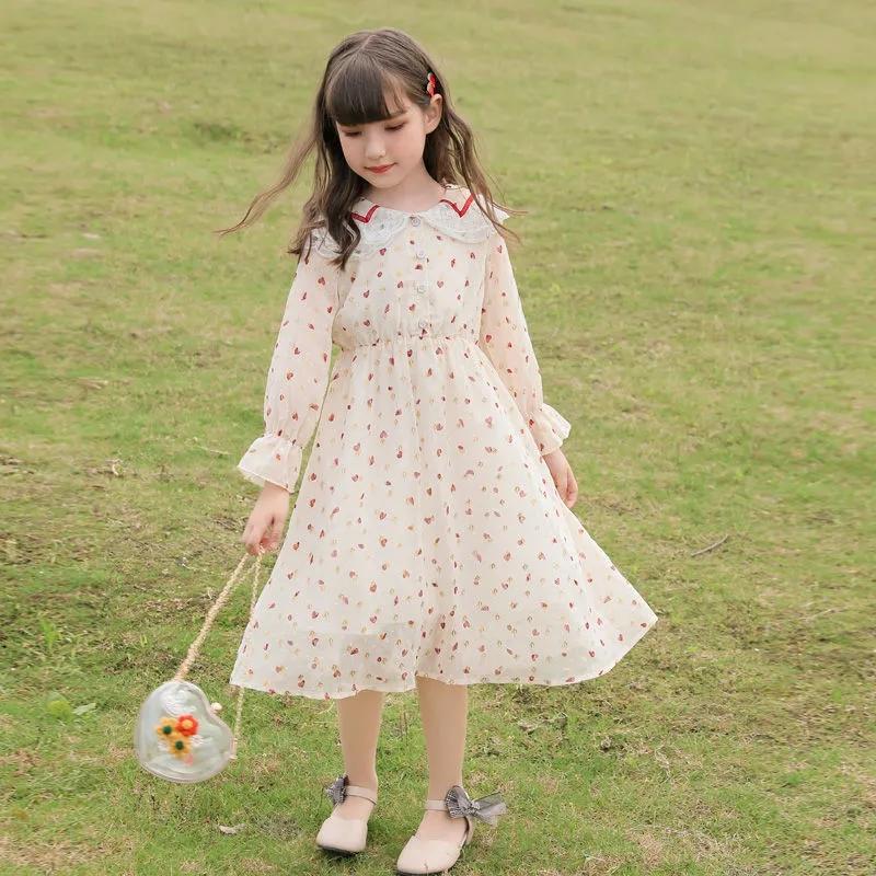 Girl's Dresses Girls Summer Chiffon For Kids Long Puff Sleeve Floral Printed Dress Cute Teens Children Spring Clothes 2021, White
Girl's Dresses Girls Summer Chiffon For Kids Long Puff Sleeve Floral Printed Dress Cute Teens Children Spring Clothes 2021, White