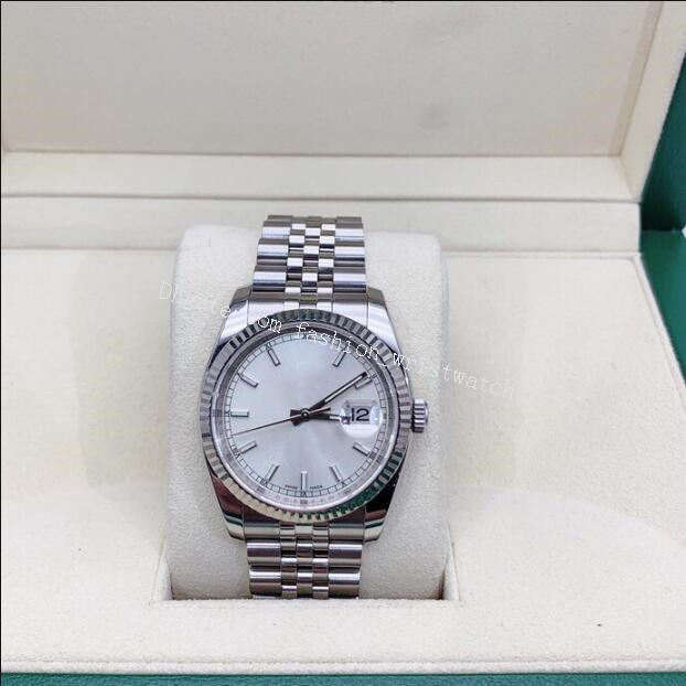 Original Box Paper 116234 36mm Calendar Magnifier Mechanical Automatic Silver Dial Stainless Steel Bracelet Luxury Watches
Original Box Paper 116234 36mm Calendar Magnifier Mechanical Automatic Silver Dial Stainless Steel Bracelet Luxury Watches