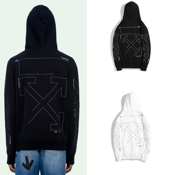 Hoodies 19fw Autumn Winter Off Plush Hooded Sweater Men's and Women's White Sketch Arrstyle Print Style sweatshirts Brand, Black
Hoodies 19fw Autumn Winter Off Plush Hooded Sweater Men's and Women's White Sketch Arrstyle Print Style sweatshirts Brand, Black