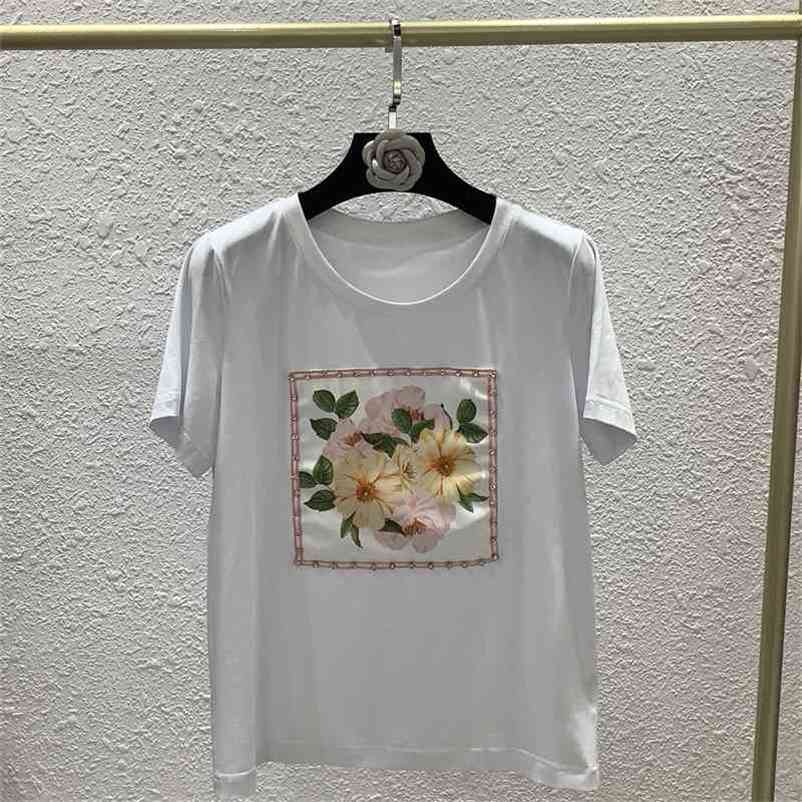 Truevoker Runway Fashion T-shirts Female Round Collar Short Sleeve Print Diamond Cotton Tee Mujer Tops 210602, Green
Truevoker Runway Fashion T-shirts Female Round Collar Short Sleeve Print Diamond Cotton Tee Mujer Tops 210602, Green