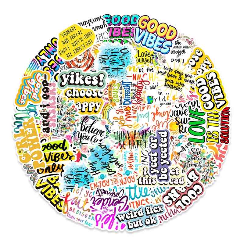 fashion signs50 color English phrase stickers car trunk refrigerator mobile phone computer decoration, Black
fashion signs50 color English phrase stickers car trunk refrigerator mobile phone computer decoration, Black