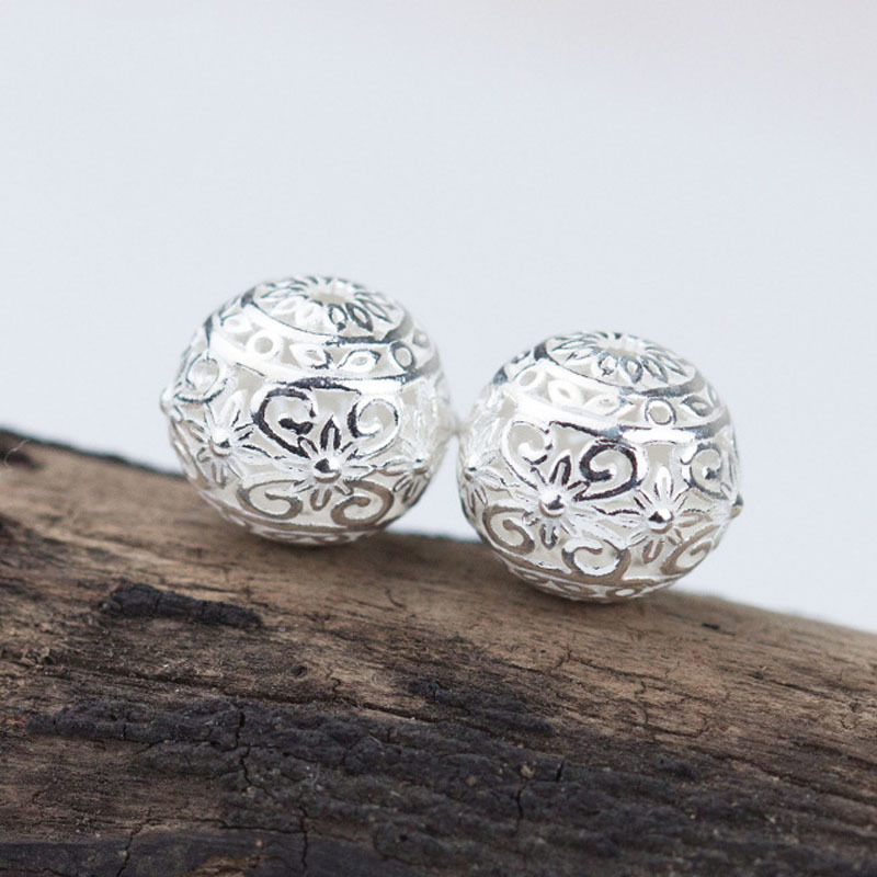 925 Sterling Silver 12mm Round Hollow Out Flower Craft Spacer Beads Handmade Silver Charm Beading Bracelets DIY Jewelry Making Q0531
925 Sterling Silver 12mm Round Hollow Out Flower Craft Spacer Beads Handmade Silver Charm Beading Bracelets DIY Jewelry Making Q0531
