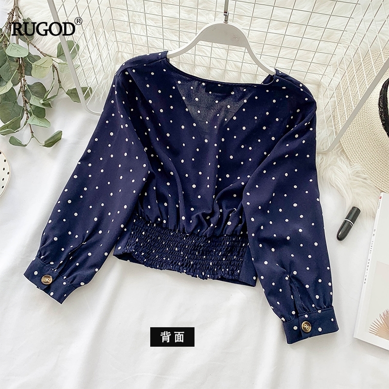 RUGOD Chiffon Women Blouses Single-breasted Elegant Boho Chic Style Summer Tops and Blouses Fashion Modis Blusas Mujer T200321