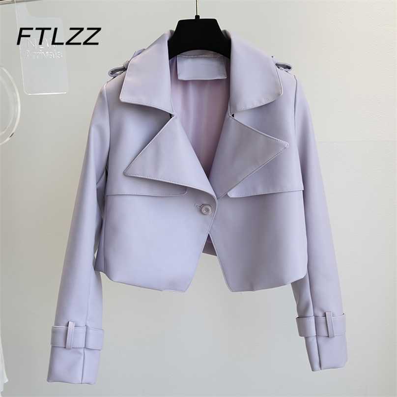 Women Vintage Black Leather Jacket Fall Turn Down Collar Single Button Short Faux Coat Ladies Purple Streetwear Outwear 210525
Women Vintage Black Leather Jacket Fall Turn Down Collar Single Button Short Faux Coat Ladies Purple Streetwear Outwear 210525