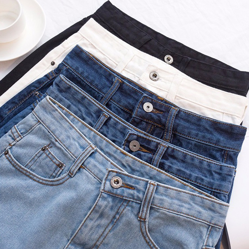 Lucyever Fashion Korean Spring Summer Women Denim Skirt High Waist Mini Skirts Jeans Plus Size Harajuku Cotton Girls Black Skirt 210306