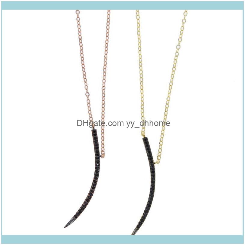 Necklaces & Pendants Jewelryrose Gold Color Micro Pave Black Cubic Zirconia Cz Thin Crescent Moon Charm Necklace For Women Chokers Drop Deli
Necklaces & Pendants Jewelryrose Gold Color Micro Pave Black Cubic Zirconia Cz Thin Crescent Moon Charm Necklace For Women Chokers Drop Deli