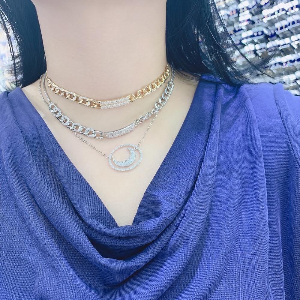 Classic AAA cubic zirconia Statement Cuban Link Chain Choker Necklace adjust Women Wedding Bijoux N0468 X0509
Classic AAA cubic zirconia Statement Cuban Link Chain Choker Necklace adjust Women Wedding Bijoux N0468 X0509
