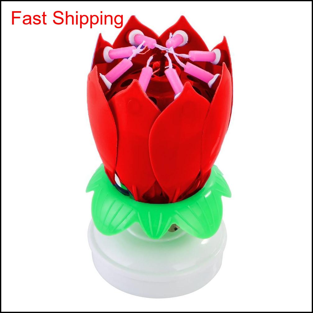 Innovative Party Cake Topper Musical Lotus Flower Rotating Happy Birthday Candle W/ 8 Small Candles Musical Candle Home Decor New Azpb Bgj4R 
Innovative Party Cake Topper Musical Lotus Flower Rotating Happy Birthday Candle W/ 8 Small Candles Musical Candle Home Decor New Azpb Bgj4R