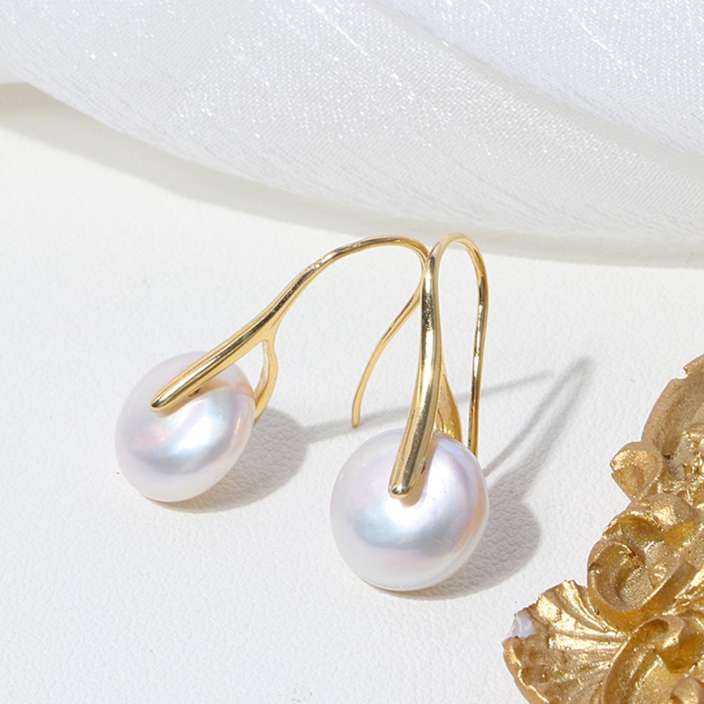 S925 Sterling Silver Pearl Dangle Earring Prevent Allergy Earrings for Women Gril Gift Freshwater Natural Pearls