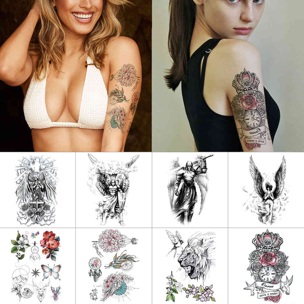 Half arm temporary Demon killer Angel jesus Black ink body sticker s Red flower butterfly waterproof tattoo
Half arm temporary Demon killer Angel jesus Black ink body sticker s Red flower butterfly waterproof tattoo
