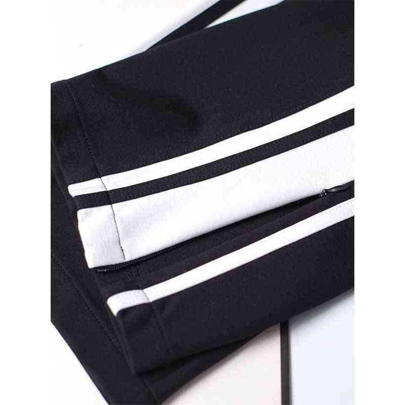 CX Winter Women Longer Sport Pants High Waist Loose Show Thin Casual Fashion Split Wide Leg Straight Comfort 211124