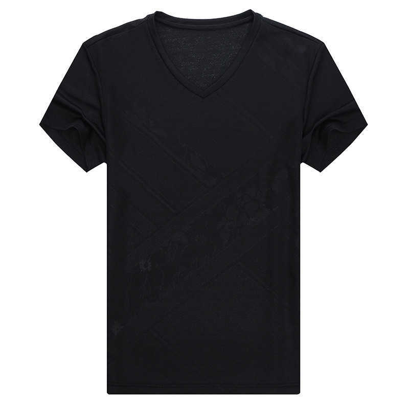 Ymwmhu 100% Cotton T-shirts Men Short Sleeve V-neck Summer Tops Casual Slim Fit T Shirt Fashion Tee Homme Clothes 210629