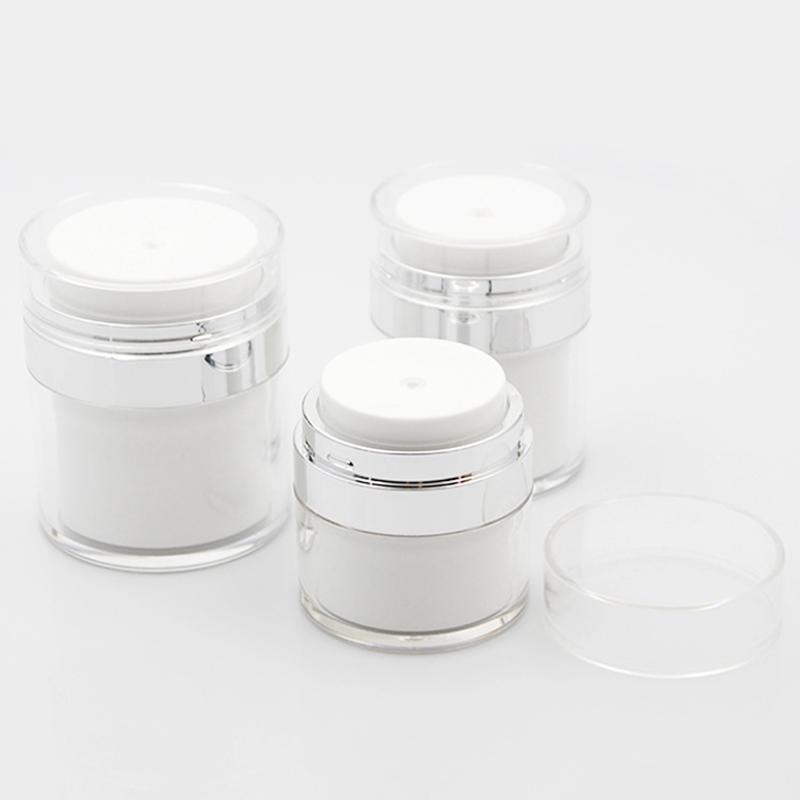 Sedorate 5 pcs/Lot As Airless Cream Pump Jars 15G 30G 50G Plastic Refillable Bottle Round Jars For Serum Eyecream JXW009-1