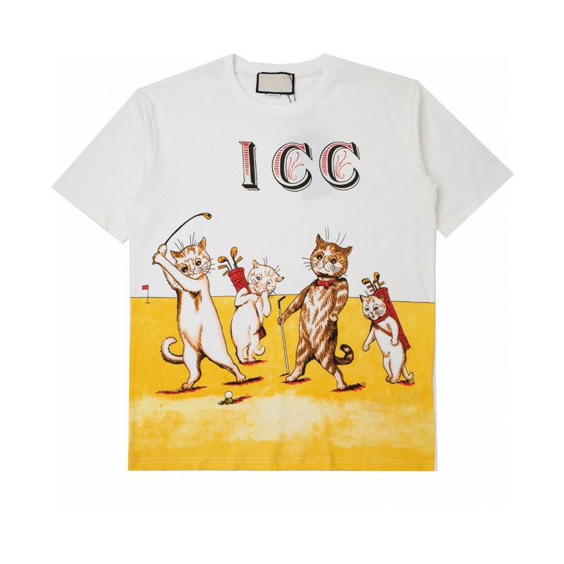 2022 Spring summer Europe Italy Cartoon Golf Cat Tee Cotton t shirt Men Women high quality fashion cotton Tshirt, White;black
2022 Spring summer Europe Italy Cartoon Golf Cat Tee Cotton t shirt Men Women high quality fashion cotton Tshirt, White;black