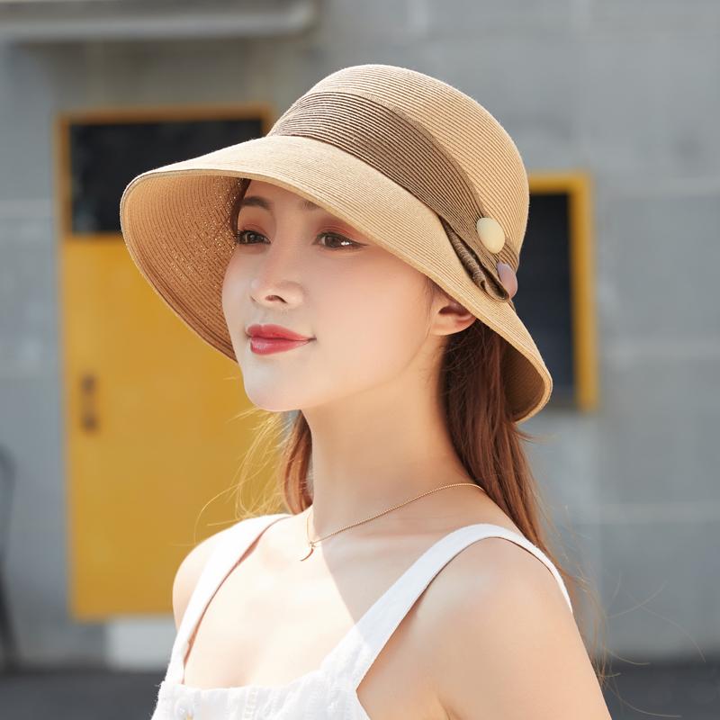 Wide Brim Hats 2021 Materials Foldable Women's Bucket Hat Caps Summer Straw Visor Beach Ladies For Girls Button, Khaki
Wide Brim Hats 2021 Materials Foldable Women's Bucket Hat Caps Summer Straw Visor Beach Ladies For Girls Button, Khaki