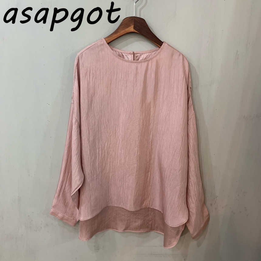 Gentle O Neck Thin Pleated Puff Long Sleeve Blouse Autumn Slim High Waist Color Graffiti Skirt Fashion Retro Office Lady 210708