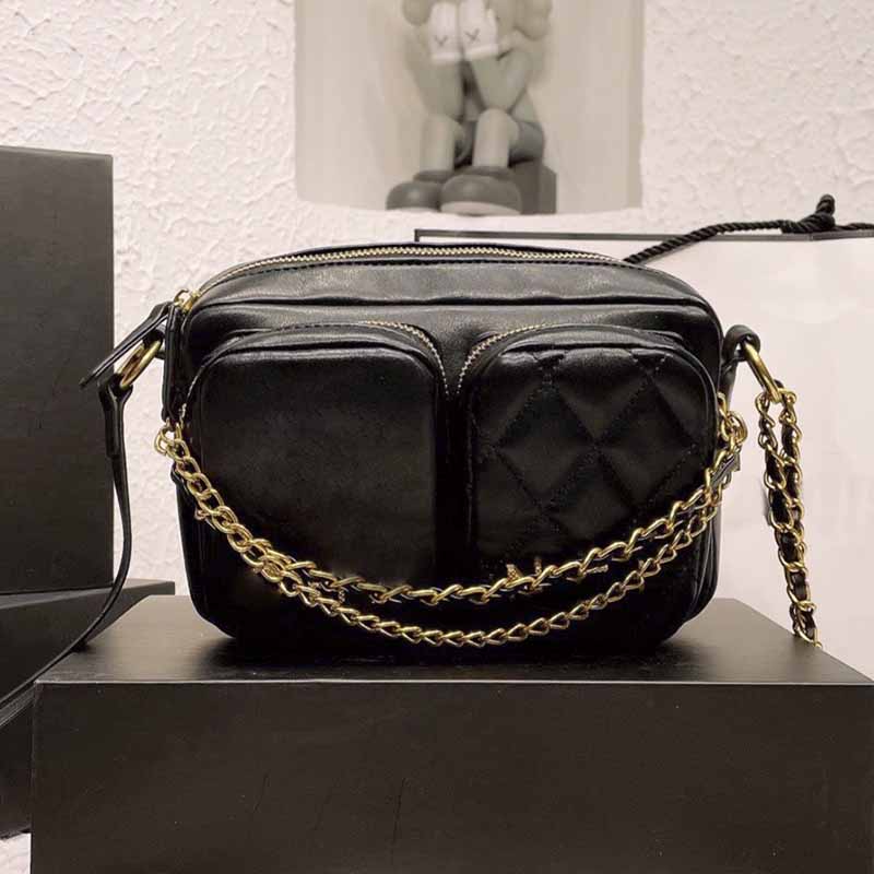 Classic Precious Women Tote Bags Premium Calfskin Solid Color Crossbody Bag Luxury Metal Gold Double Chain Zipper Handbag Ladies Designer Leather Shoulder Bag 24CM, Black
Classic Precious Women Tote Bags Premium Calfskin Solid Color Crossbody Bag Luxury Metal Gold Double Chain Zipper Handbag Ladies Designer Leather Shoulder Bag 24CM, Black