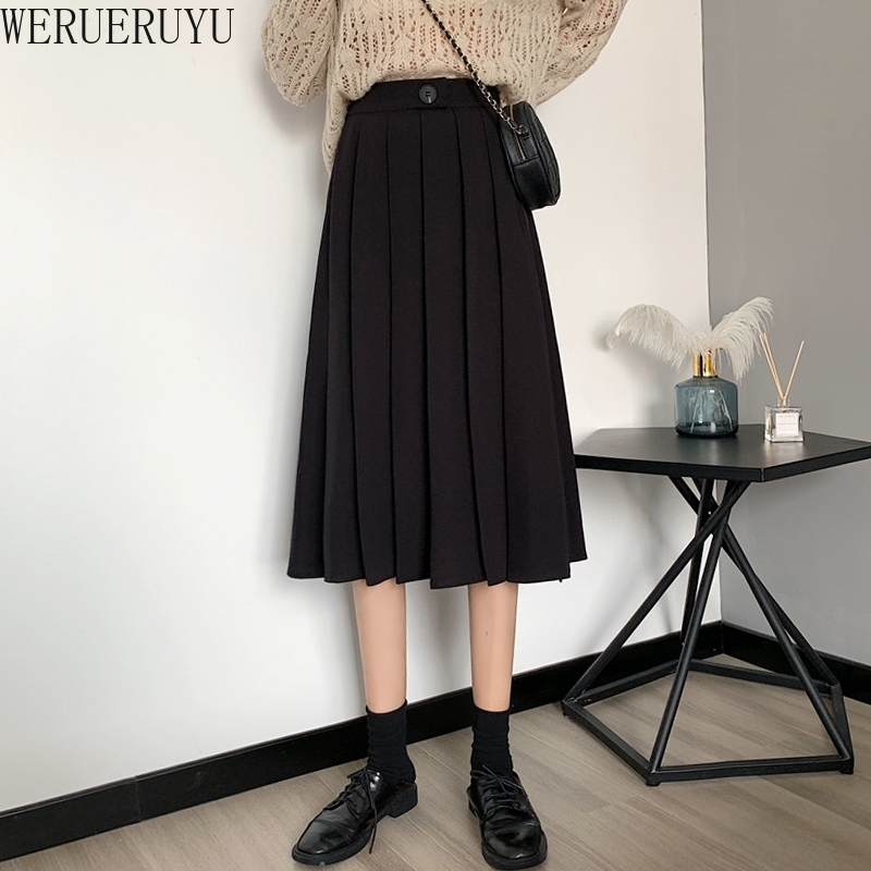 WERUERUYU Pleated Womenskirt Atumn Elegant High Waist Long Skirt Black Casual Ladies Chiffon Skirt 210608, Photo color
WERUERUYU Pleated Womenskirt Atumn Elegant High Waist Long Skirt Black Casual Ladies Chiffon Skirt 210608, Photo color