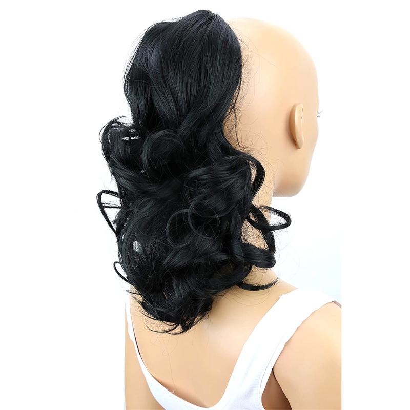 Synthetic Wigs LM Drawstring Curly Ribbon Ponytails Clip In Hair 55cm,22" Pony Tail Horsetail Hairpieces Ponytail