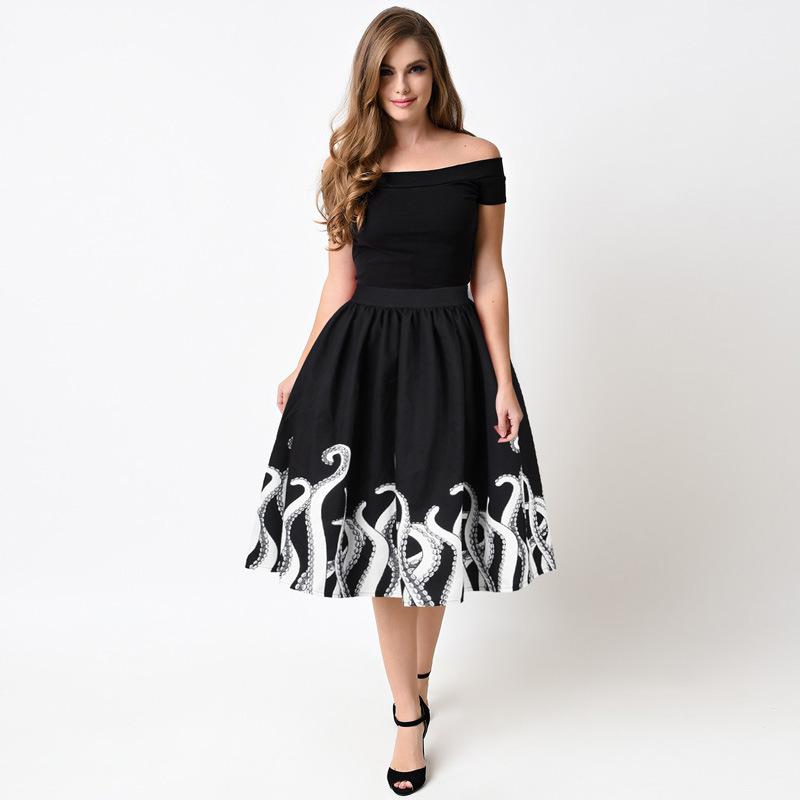 Skirts Plus Size Knee Length Pleated Women 3D Tentacles Of Octopus Printed High Waist Zipper Midi Skirt Jupe Femme -XL, As shown
Skirts Plus Size Knee Length Pleated Women 3D Tentacles Of Octopus Printed High Waist Zipper Midi Skirt Jupe Femme -XL, As shown