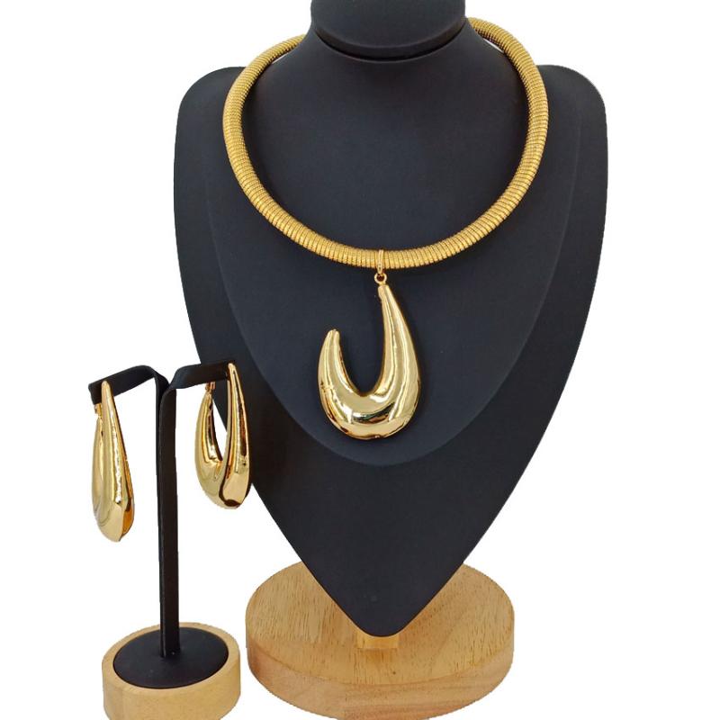 Earrings & Necklace Yuminglai Gold Color Dubai Jewelry Sets For Women African Luxury Jewelries Italian Plated FHK12211, Silver
Earrings & Necklace Yuminglai Gold Color Dubai Jewelry Sets For Women African Luxury Jewelries Italian Plated FHK12211, Silver