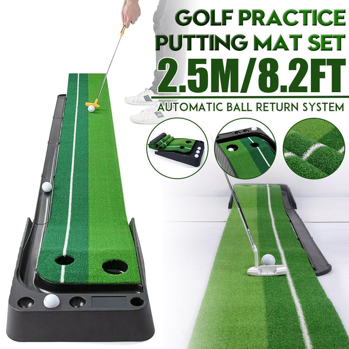 NEW 2.5M Golf Putting Mat Golf Putter Trainer Green Putter Carpet Practice Set Ball Return Mini Golf Putting Green Fairway 201124
NEW 2.5M Golf Putting Mat Golf Putter Trainer Green Putter Carpet Practice Set Ball Return Mini Golf Putting Green Fairway 201124