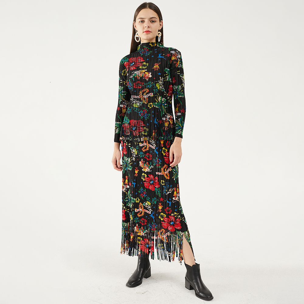 2021 New Pleated Suit Fall Clothes for Woman Long Sleeve Shirt Straight Tassel Skirt Niche Ethnic Style Two Piece Outfits Tq69, Photo color
2021 New Pleated Suit Fall Clothes for Woman Long Sleeve Shirt Straight Tassel Skirt Niche Ethnic Style Two Piece Outfits Tq69, Photo color
