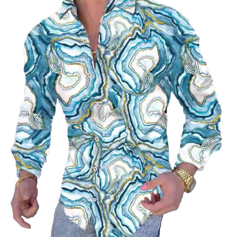 Lapel digital print floral casual slim long sleeve shirt white blue sea wave pattern printing blouse Man Clothes Cardigan Blouses, As picture
Lapel digital print floral casual slim long sleeve shirt white blue sea wave pattern printing blouse Man Clothes Cardigan Blouses, As picture