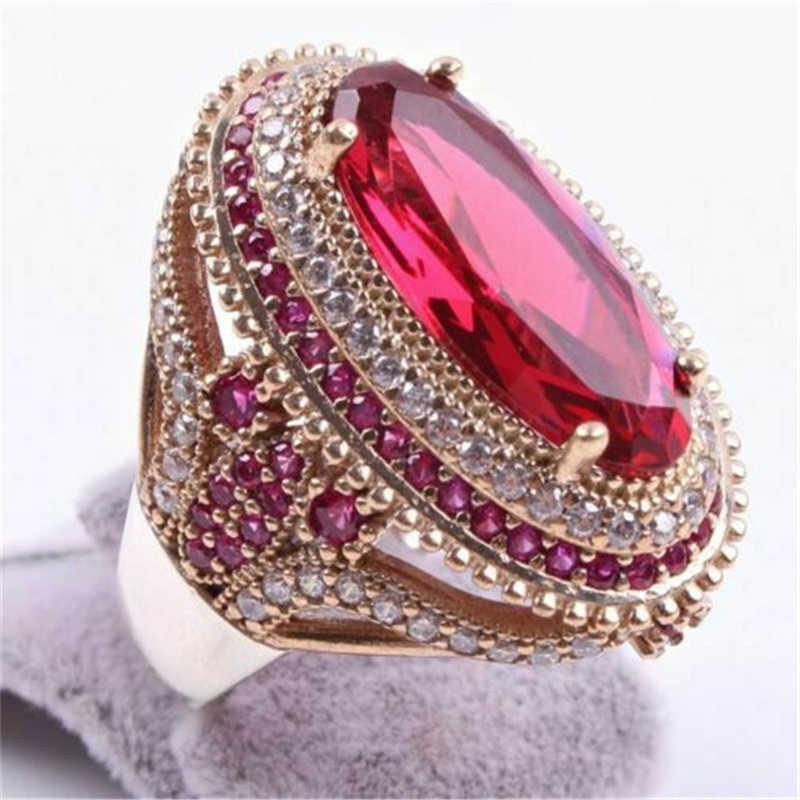 Wedding Rings Women Red Yellow Gold Color Turkish Jewelry Ring Engagement
Wedding Rings Women Red Yellow Gold Color Turkish Jewelry Ring Engagement