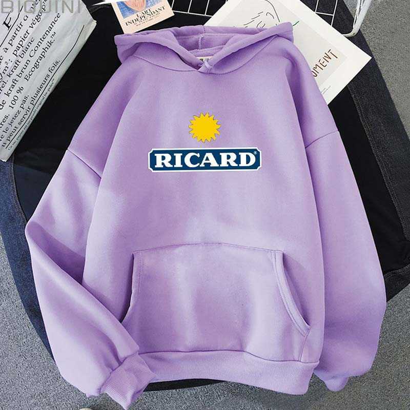 RICARD Hoodie String Winter Clothe Aesthetic Harajuku Pullover Tops Draw Pullovers Oversized Long Sleeve Cotton 210816
