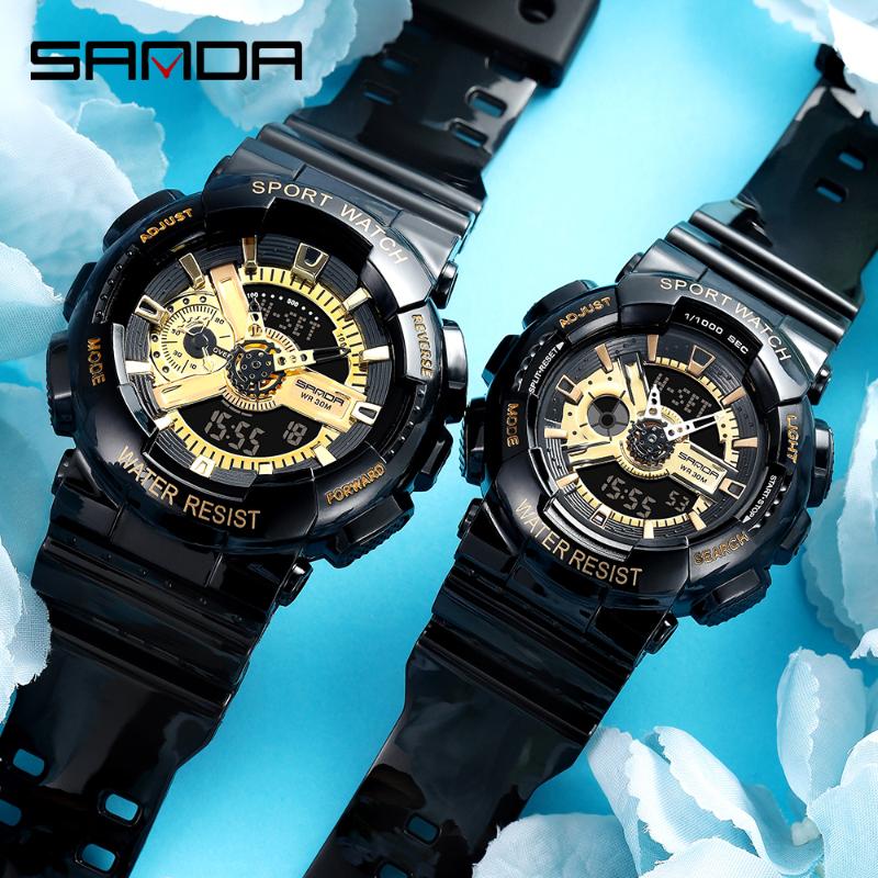 Wristwatches SANDA Men's Watches G Style Sports Watch LED Digital Waterproof Military S Couple Quartz Clock Relogios Masculino, Ms
Wristwatches SANDA Men's Watches G Style Sports Watch LED Digital Waterproof Military S Couple Quartz Clock Relogios Masculino, Ms