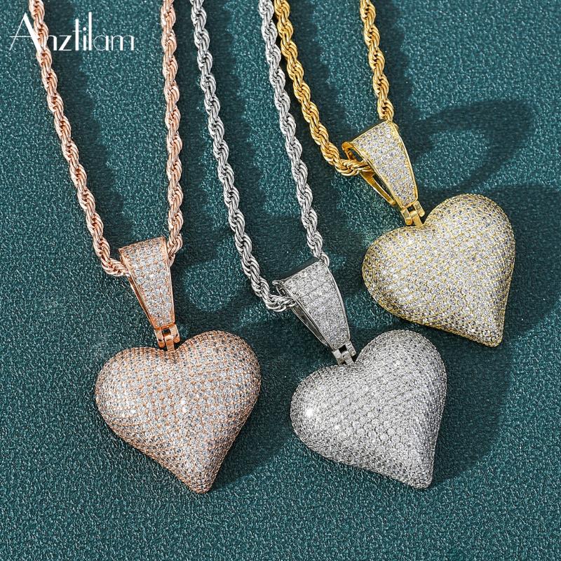 Pendant Necklaces Gold Silver Color Copper Heart Pendants Bling Long Rope Chain Necklace With + Zircon Stone For Man Women Hip Hop Jewelry G
Pendant Necklaces Gold Silver Color Copper Heart Pendants Bling Long Rope Chain Necklace With + Zircon Stone For Man Women Hip Hop Jewelry G