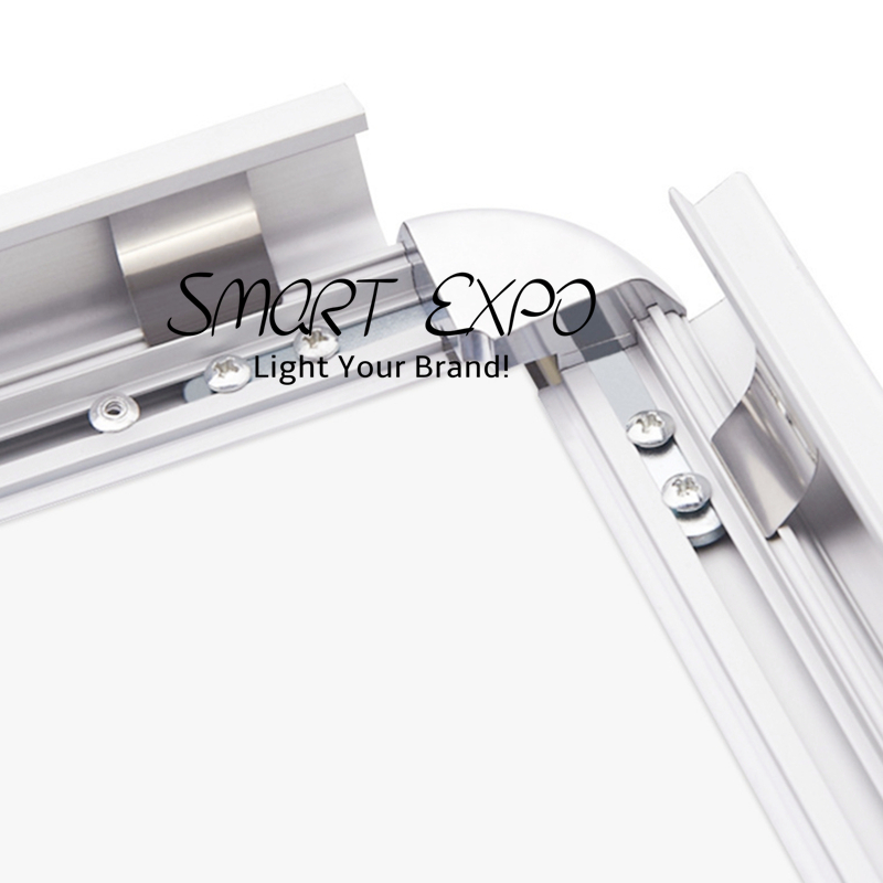 Advertising Display Poster Frames with Header Snap Open Sides