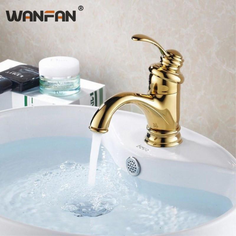 Bathroom Sink Faucets WANFAN Basin Golden Modern Deck Mounted Faucet Washbasin Single Handle And Cold Water Taps HJ-6636K
Bathroom Sink Faucets WANFAN Basin Golden Modern Deck Mounted Faucet Washbasin Single Handle And Cold Water Taps HJ-6636K
