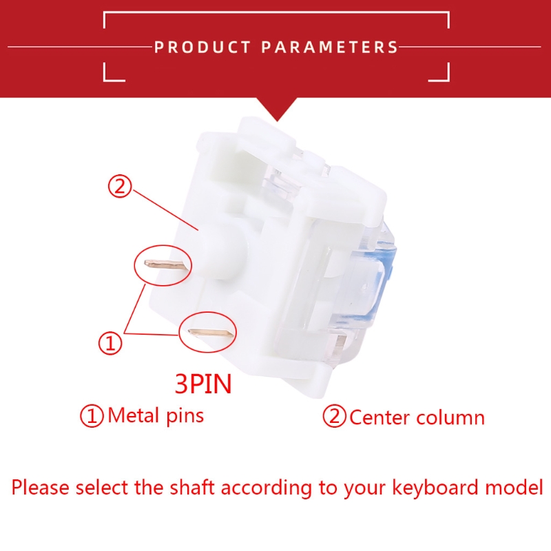 Outemu 3Pin Switches black red brown blue SMD LED Switch for Mechanical Keyboard replacement for Cherry MX Gateron DIY