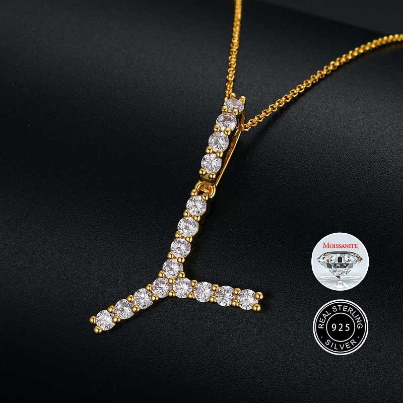 Chains Top Quality Letter Necklace Silver 925 Moissanite Pendant Y 2.5mm 0.6ct Bling Hip Hop Jewelry Drop
Chains Top Quality Letter Necklace Silver 925 Moissanite Pendant Y 2.5mm 0.6ct Bling Hip Hop Jewelry Drop