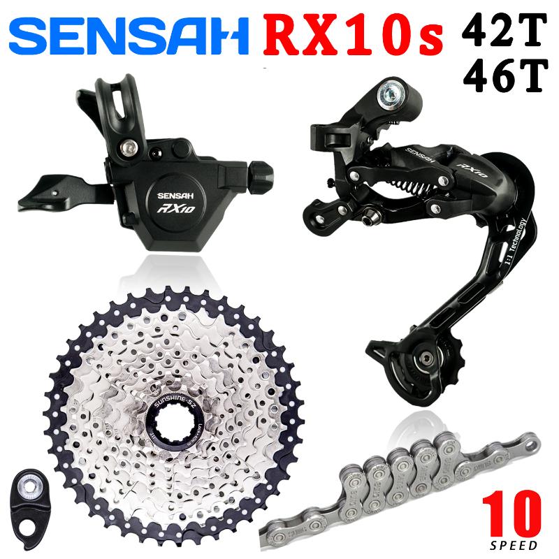 Bike Derailleurs SENSAH RX10 1x10 Speed MTB M6000 Shifter 11-42T / 46T Cassette Chain A5 A7 Bicycle Groupset Deore S
Bike Derailleurs SENSAH RX10 1x10 Speed MTB M6000 Shifter 11-42T / 46T Cassette Chain A5 A7 Bicycle Groupset Deore S