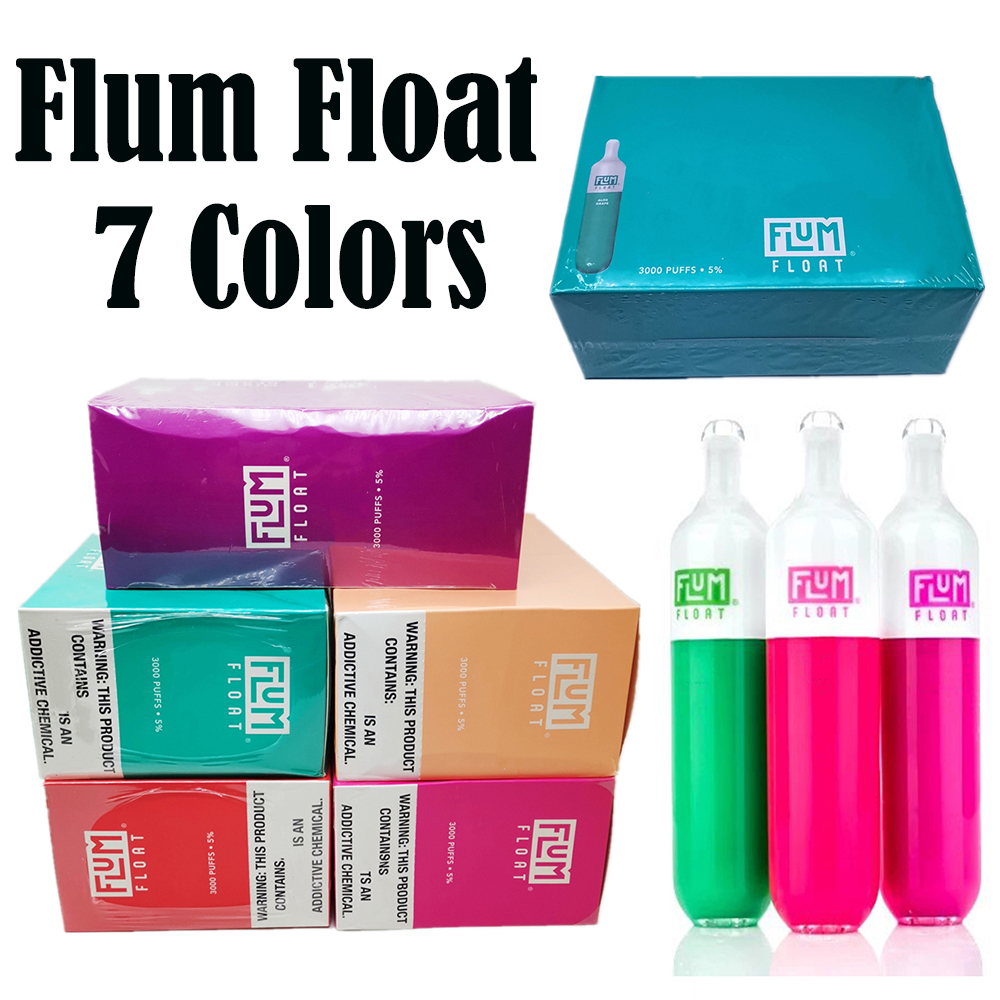 Flum Float Disposable Vape Pen Electronic Cigarettes Starter Kit 3000 Puffs 500mah Battery 8.0ml Pods Vapors 7 Colors
Flum Float Disposable Vape Pen Electronic Cigarettes Starter Kit 3000 Puffs 500mah Battery 8.0ml Pods Vapors 7 Colors