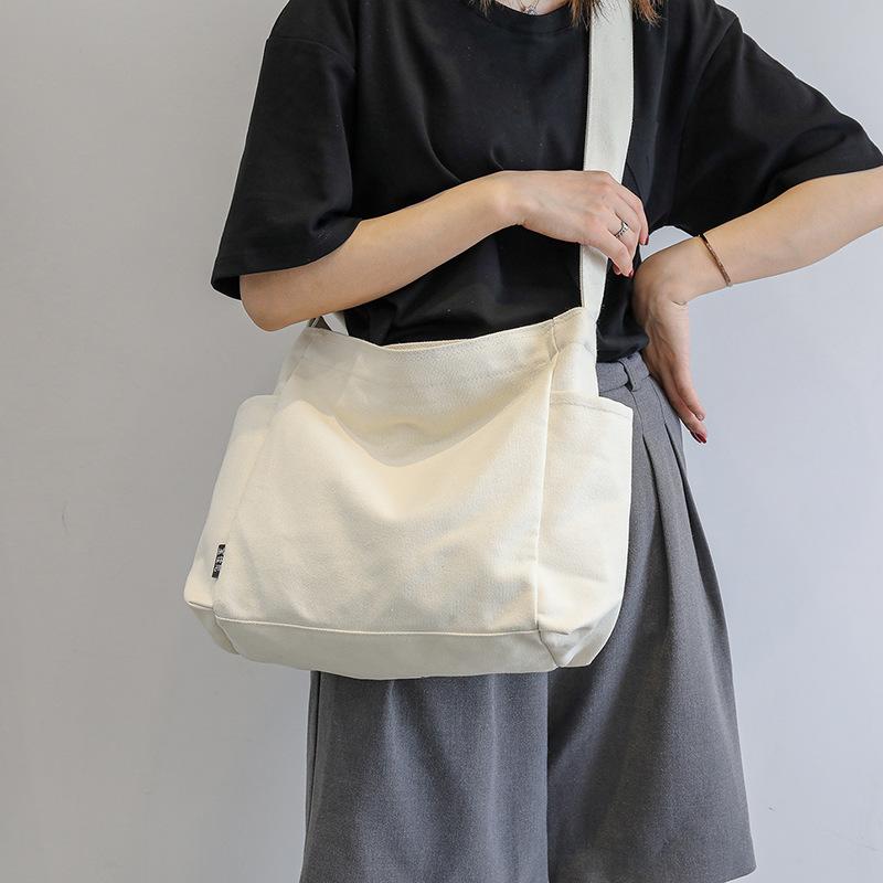 Canvas bag women messenger bag women simple fashion student casual canvas shoulder, Black
Canvas bag women messenger bag women simple fashion student casual canvas shoulder, Black