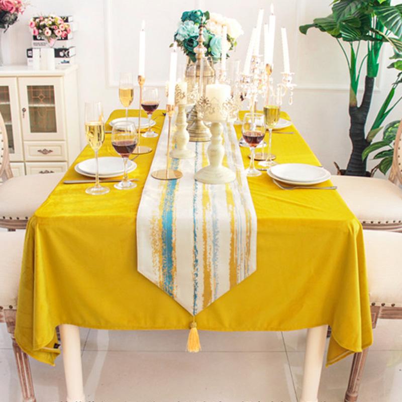 Romantic Candy Colors Table Cloth Luxury Solid Velvet Christmas Tablecloth Tassel Toalha De Mesa Royal Dinning Table Cover, Turmeric
Romantic Candy Colors Table Cloth Luxury Solid Velvet Christmas Tablecloth Tassel Toalha De Mesa Royal Dinning Table Cover, Turmeric