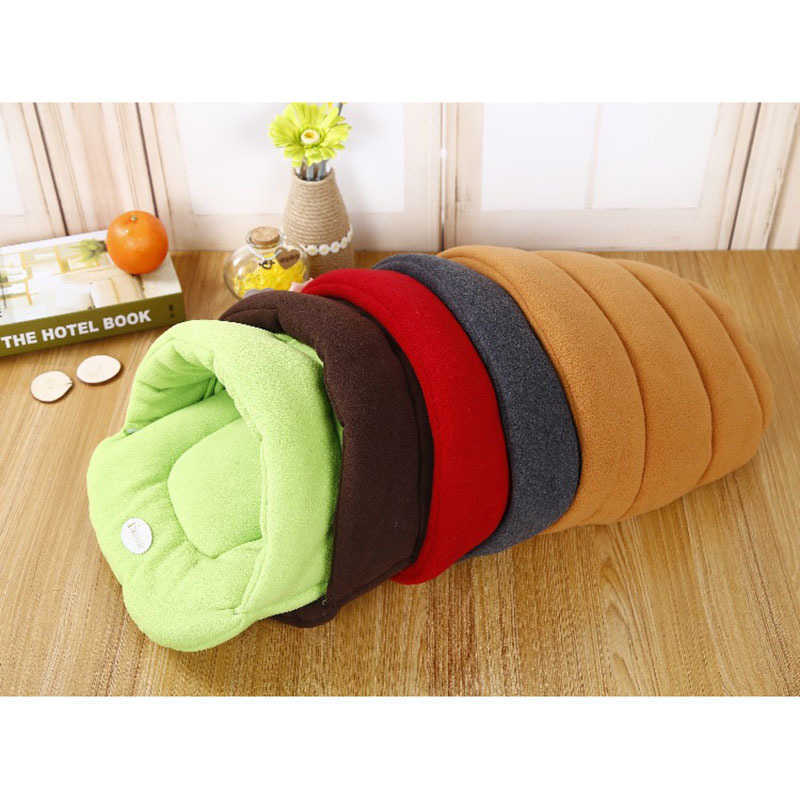 High Quality Pet Cat Bed Small Dog Puppy Kennel Sofa Polar Fleece Material Bed Pet Mat Cat House Cat Sleeping Bag Warm Nest 211009